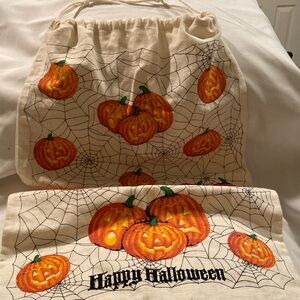 Very Large sizeTRICK OR TREAT HAPPY HALLOWEEN cloth bag.